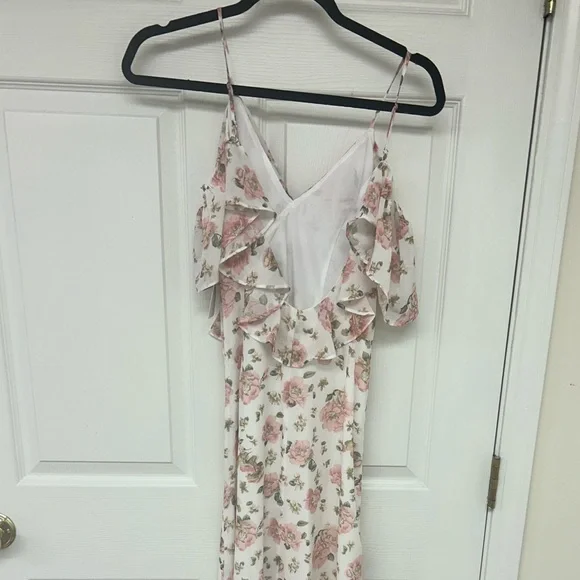 LPA Ruffle Neckline Adjustable Strap Maxi Dress NWT XXS - Picture 7 of 10